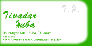 tivadar huba business card